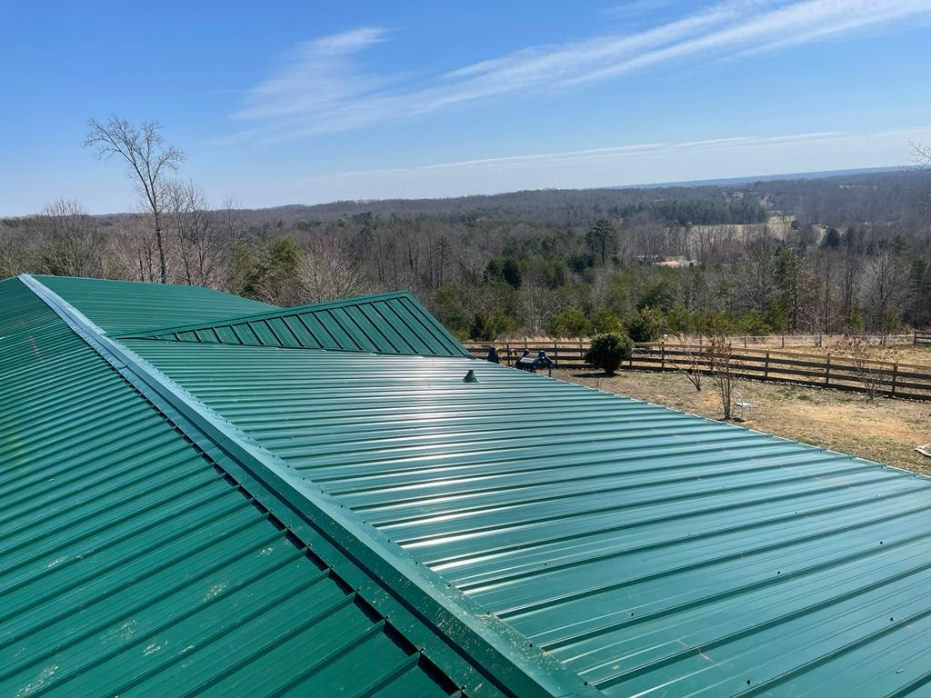 An image of a flat metal roof