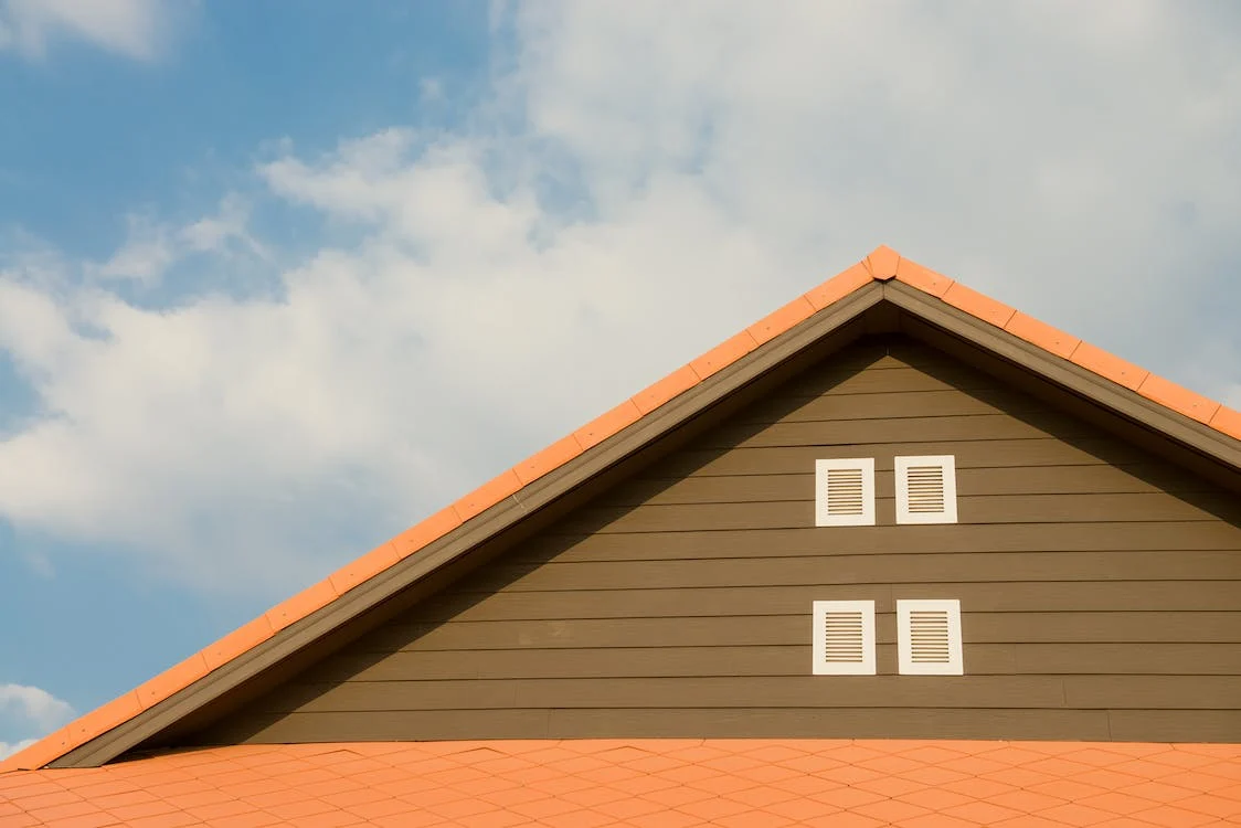 An orange metal roof